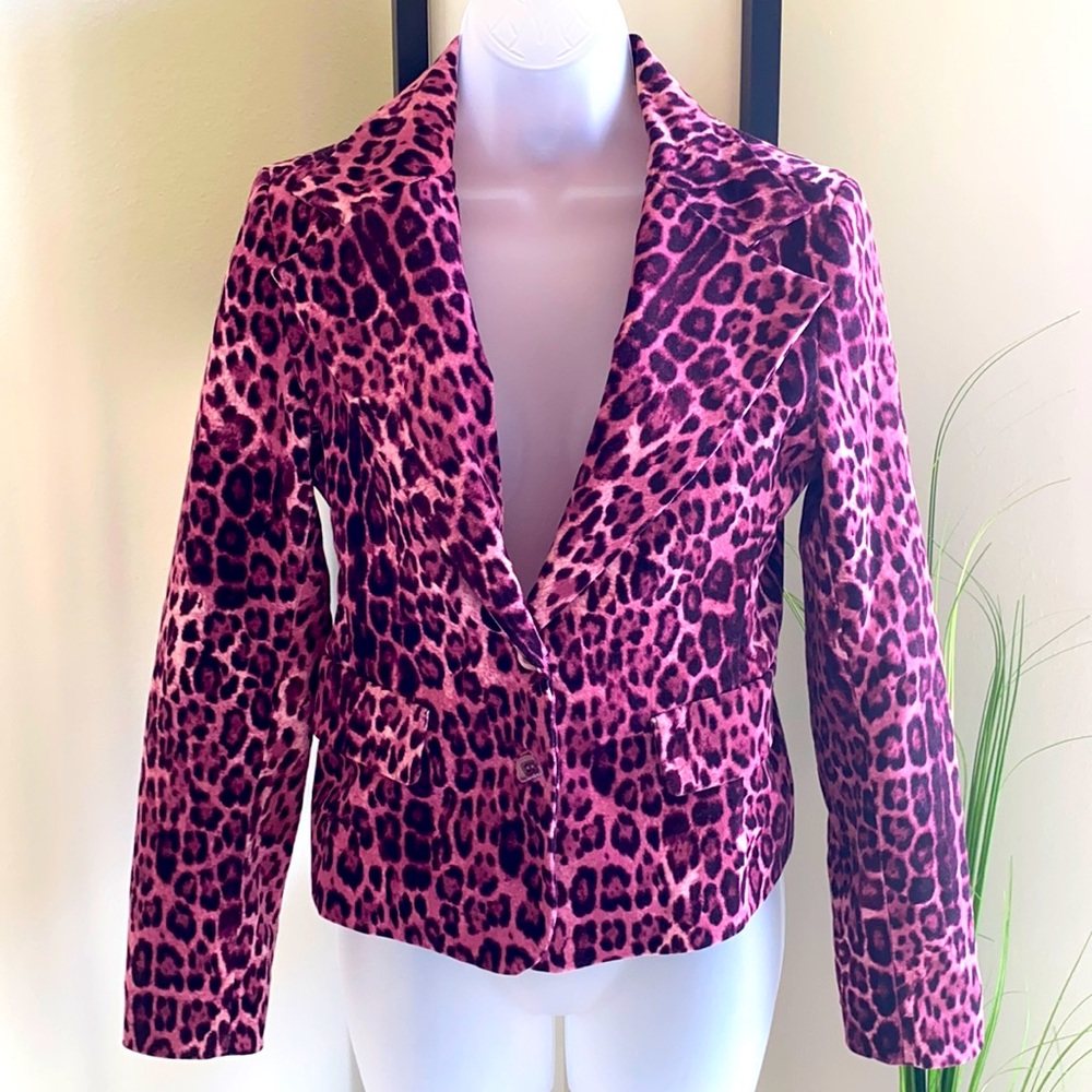 ✨RINASCIMENTO Italian leopard jacket pink purple